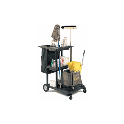 Housekeeping Cart Polyethylene 3-shelf - Cart