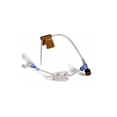 Huber Infusion Set, 20 ga x 0.75" Fixed Wing Right Angle