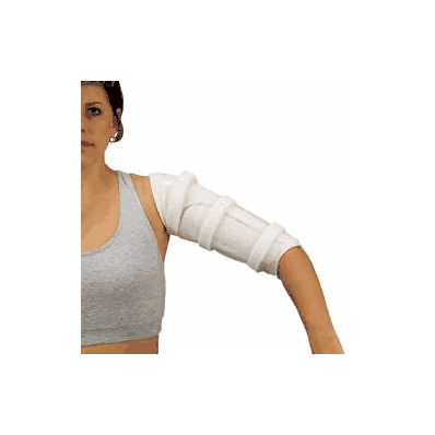 Humeral fracture, 8" long, large extended, thermoplastic, white