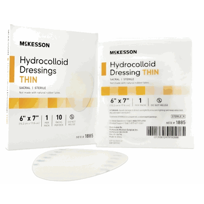 Hydrocolloid Dressing, 6" x 7" Thin