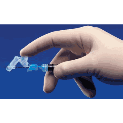 Hypodermic Needle, 18 ga, 1" Straight General Use, Sliding Safety Needle with Luer Lock Regular Bevel, Regular Wall, Sterile (50/Bx) by Monoject Magellan brand, Kendall