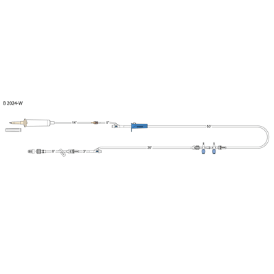 I.V. Admin set, 125" tubing, 21.5 mL, 10d non-vented