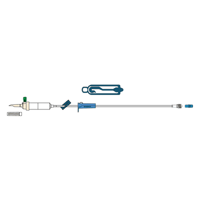 I.V. Admin set, 36" with luer lock, roller clamp