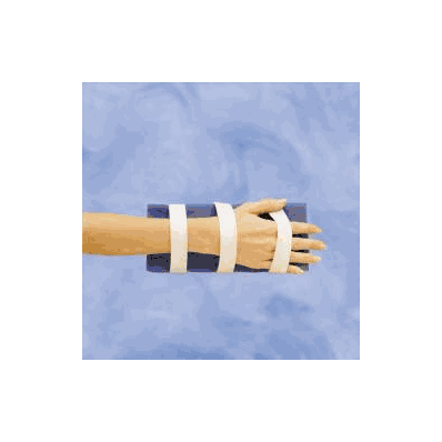 I.V. Armboard, Flexible with straps, white/blue