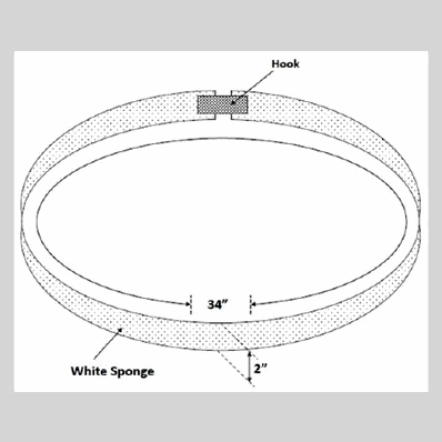 I.V. Armboard, patient safety wrist strap, 2" X 34"