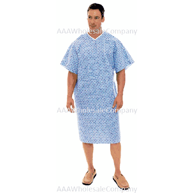 ICU Patient Gown, 47" x 66" Sweep x 6" insleeve Tie Closure