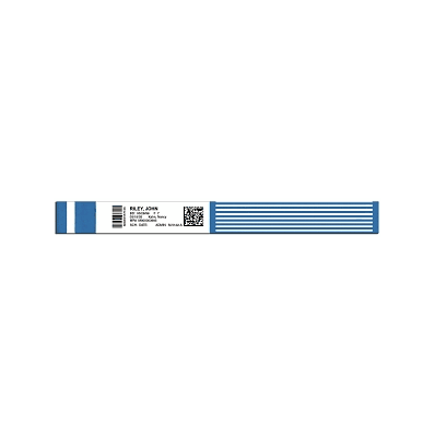 ID Band, Short Stay Label Band, Blue - Medlin
