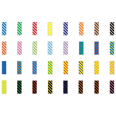 Identification Sheet Tape, 2 colors combined