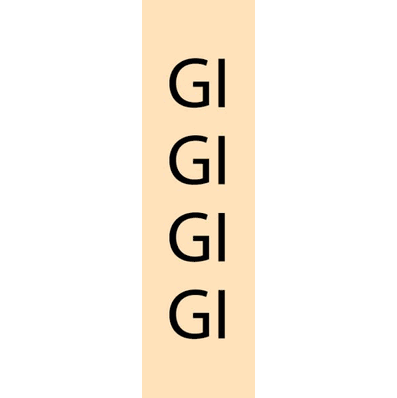 Identification Sheet Tape, Beige / GI, black,