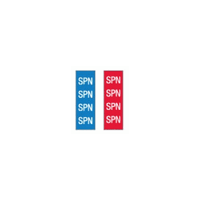 Identification Sheet Tape, Blue or Red / SPN,