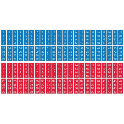 Identification Sheet Tape, Blue, Red or White