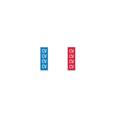 Identification Sheet Tape, Blueor White / CV,