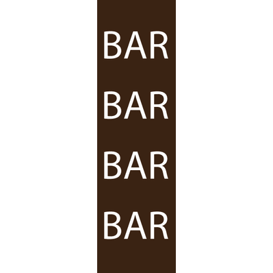 Identification Sheet Tape, Brown / BAR, white