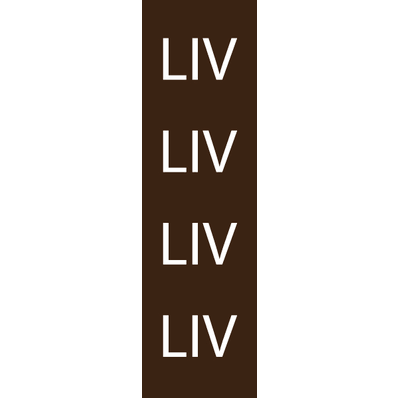 Identification Sheet Tape, Brown / LIV, white