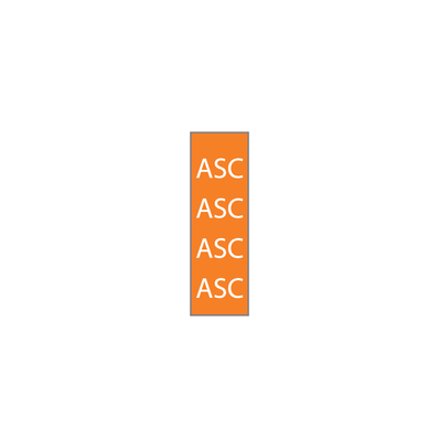 Identification Sheet Tape, Color ORANGE / ASC