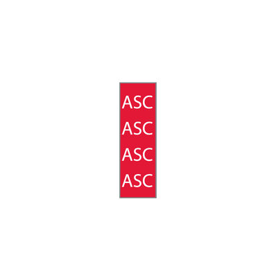 Identification Sheet Tape, Color RED / ASC