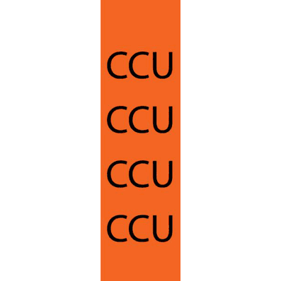 Identification Sheet Tape, Fluorescent Orange