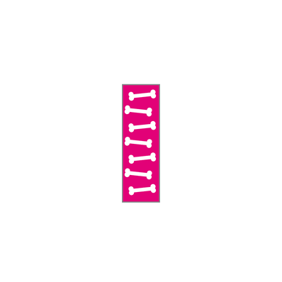 Identification Sheet Tape, Fuchsia / Bones