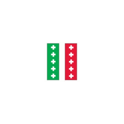 Identification Sheet Tape, Green or Red / Cro