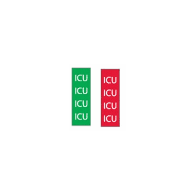 Identification Sheet Tape, Green or Red / ICU