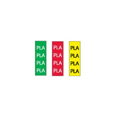 Identification Sheet Tape, Green, Red or Yell