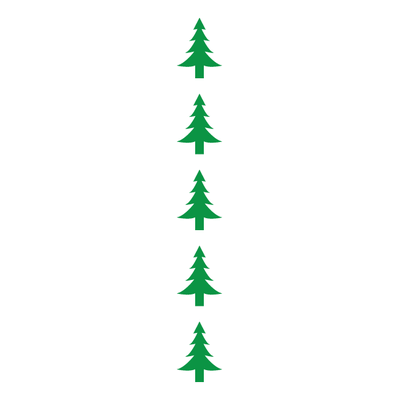 Identification Sheet Tape, White / Pine Trees