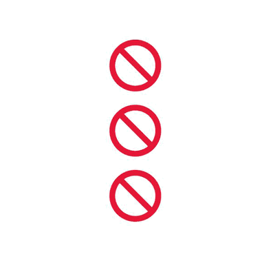 Identification Sheet Tape, White / Red NO sym
