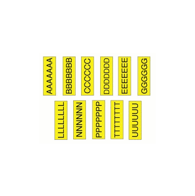 Identification Sheet Tape, Yellow / Letter, b