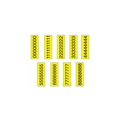 Identification Sheet Tape, Yellow / Number, b