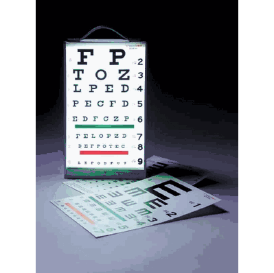 Illuminated Eye Test Cabinet, 14 x 9 x 4" Table/Wall Mount