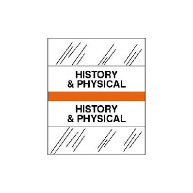 Index Tab 1 1/4 Inch History And Physical - I