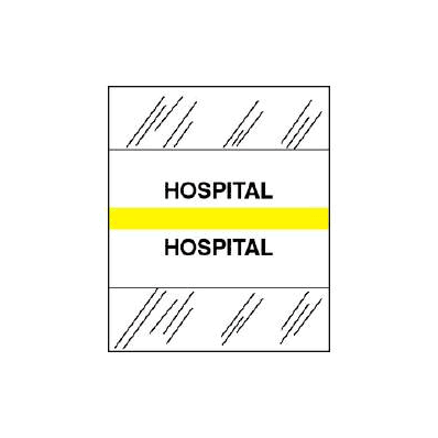 Index Tab 1 1/4 Inch Hospital - Index Tab Hos