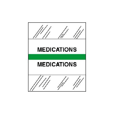 Index Tab 1 1/4 Inch Medications - Index Tab