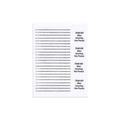 Insert Card White - Insert, F/6748 Id Band Wh