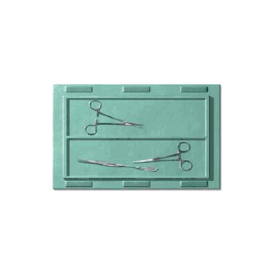 Instrument Drape Saf-t-pass Green, Non-magnet