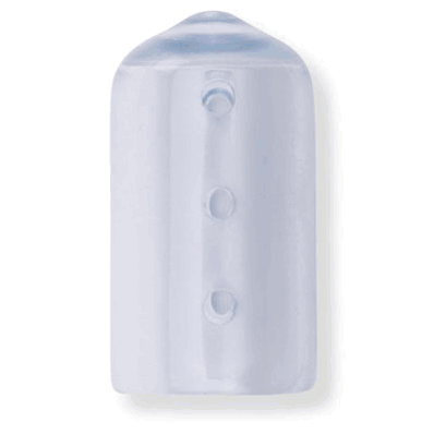 Instrument Tip Caps, Round with vents, Clear,