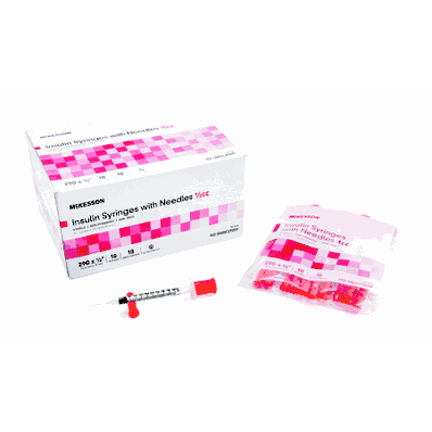 Insulin Syringe with Needle, 0.50 mL, 29 ga 1/2"