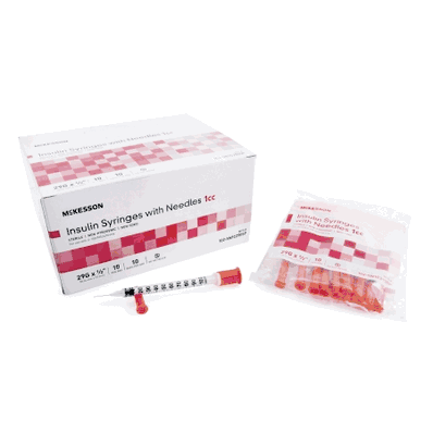 Insulin Syringe with Needle, 1 mL, 29 ga 1/2"
