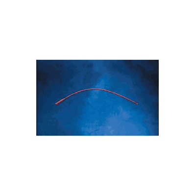 Intermittent Catheter Round Tip Red Rubber 14