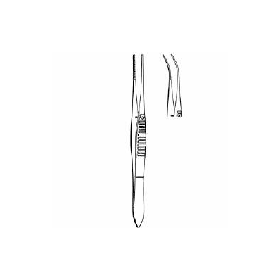 Iris Forceps Tweezer Type Curved 4-1/4 Inch -