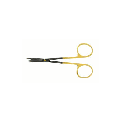 Iris Scissors, 4-1/2" Curved Blades with 2 Sharp Tips