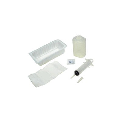 Irrigation Tray, Contents Include: 1000 cc Outer Tray, 500 cc Graduated Container, 60 cc Thumb Control Ring Syringe, Alcohol Prep Pad, Large Moisture Proof Underpad