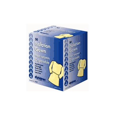 Isolation Gown Fluid Resistant; Yellow Full B