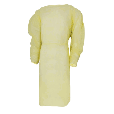 Isolation Gown Protective Procedure Gown Adult One Size Fits Most Yellow