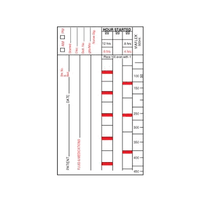 IV Flow Label, 500 ML, Plastic