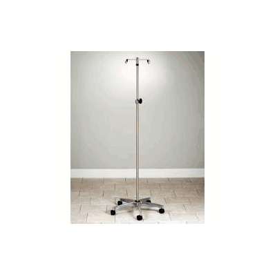 Iv Stand, 4hook 5leg S/S - - Clinton Industr