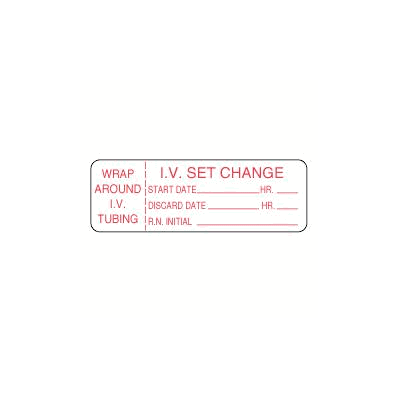 IV Tubing Label, 3" X 1"
