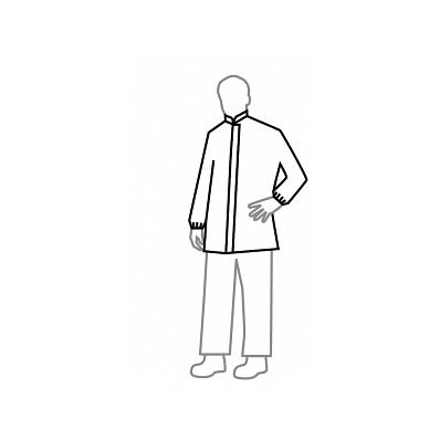 Jacket, Cpf3, W/Dbl Storm Flap, Elstc, 2xl -
