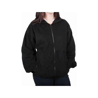 Jacket, Ladies, Fleece, 100% Poly, Blk, Xl -