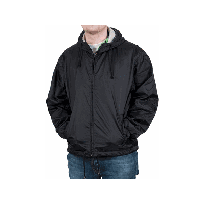 Jacket, Unisex, 100% Nylon, Lined, Blk, 4xl -